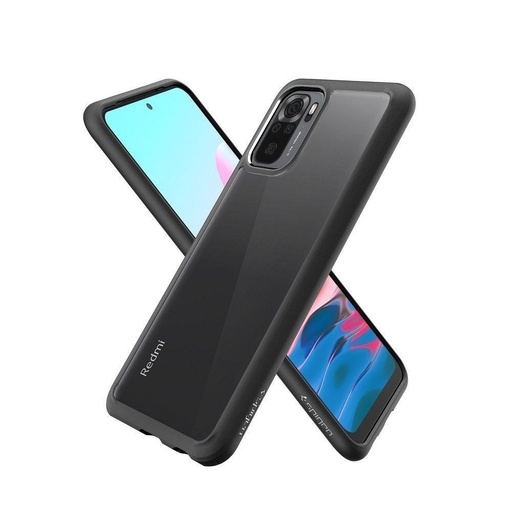 Xiaomi Redmi Note 10/Redmi Note 10S Spigen ultra hybrid prémium hátlap tok, (Fekete)