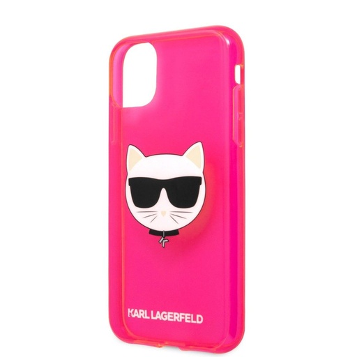 Apple iPhone 13 Pro Karl Lagerfeld Choupette Head tok (Rózsaszín) – KLHCP13LCHTRP