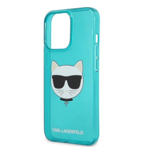Apple iPhone 13 mini Karl Lagerfeld Choupette Head tok (Kék) – KLHCP13SCHTRB