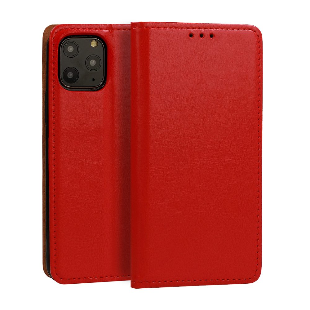 Samsung Galaxy S22 eredeti bőr notesz tok (Piros)