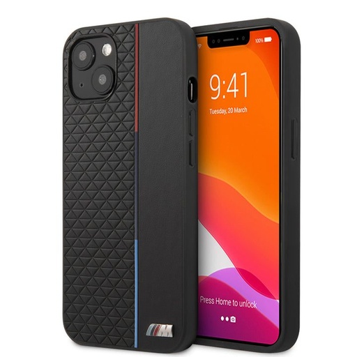 Samsung Galaxy S22+ BMW PU tok – Triangles Tricolor Line (Fekete) - BMHCS22MTRTBK