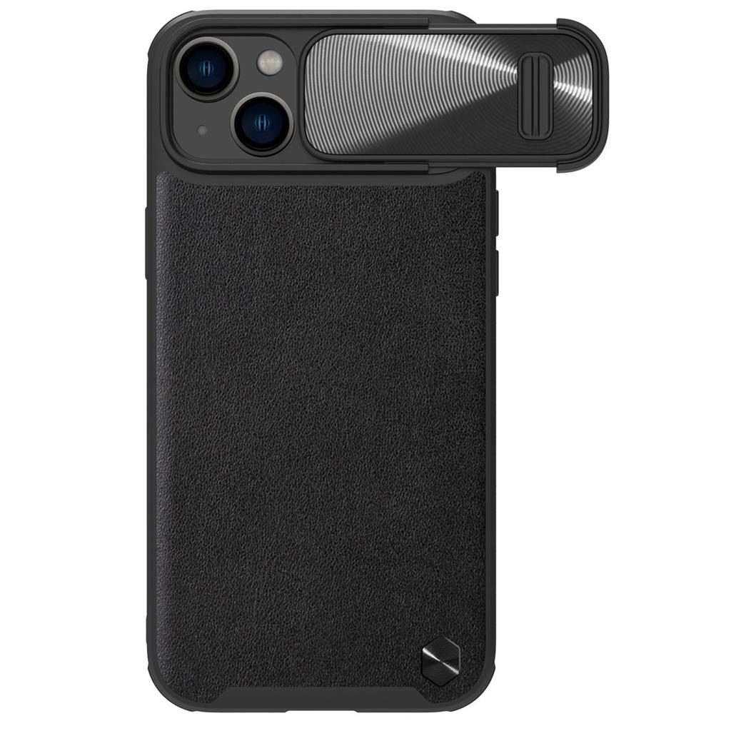 Apple iPhone 14 Plus Nillkin CamShield Leather S hátlap tok (Fekete)