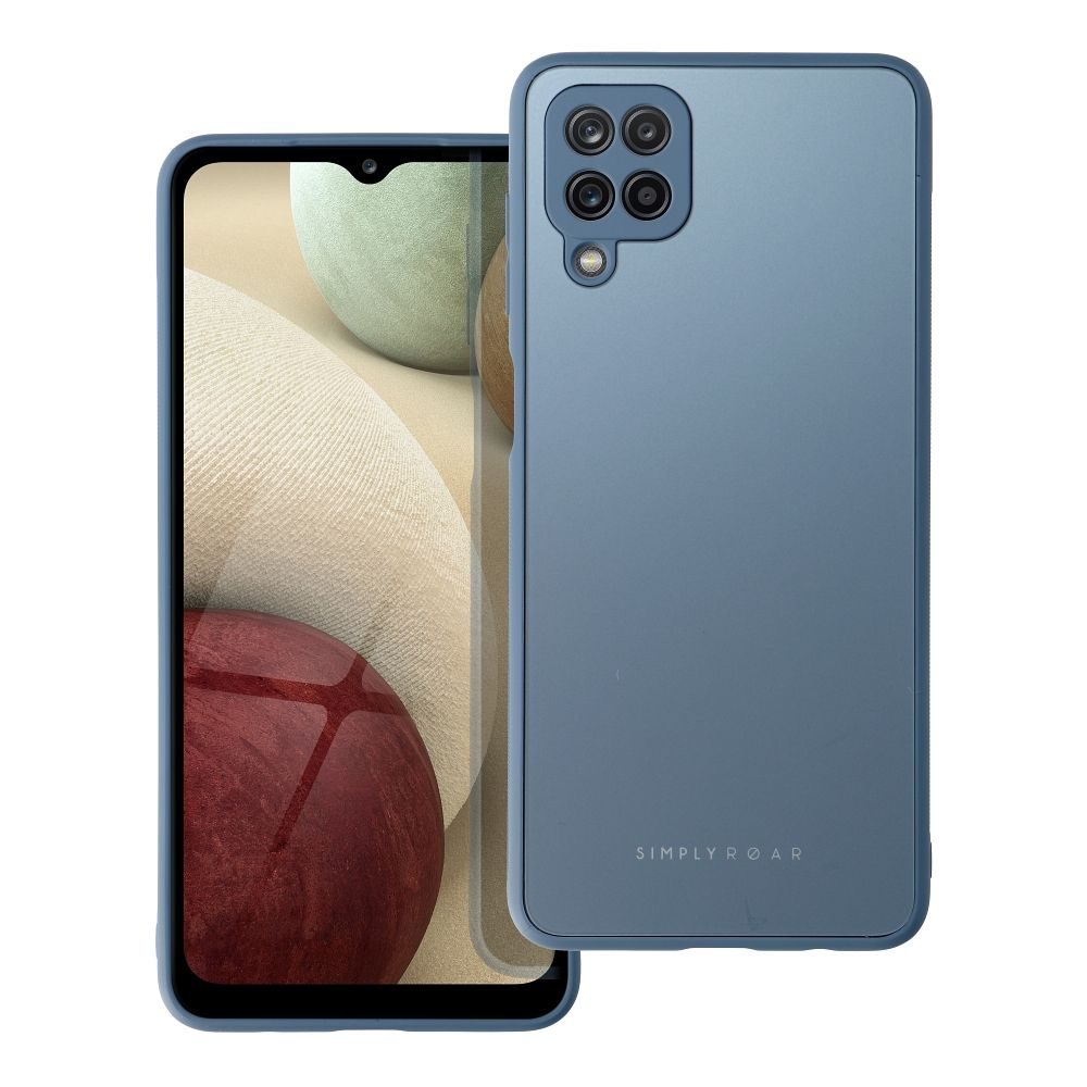 Samsung Galaxy A12 Roar matt üveg hátlap tok (Kék)
