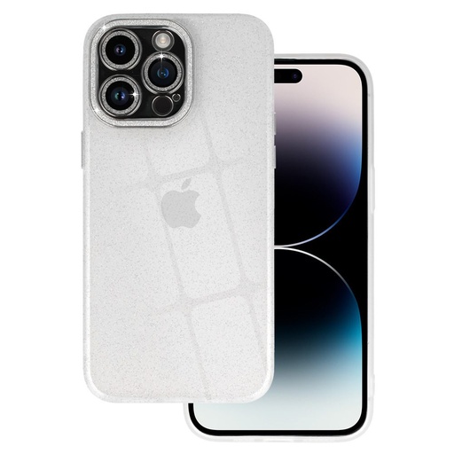 Apple iPhone 12 Pro Max liquid glitter camera hátlap tok (Átlátszó)