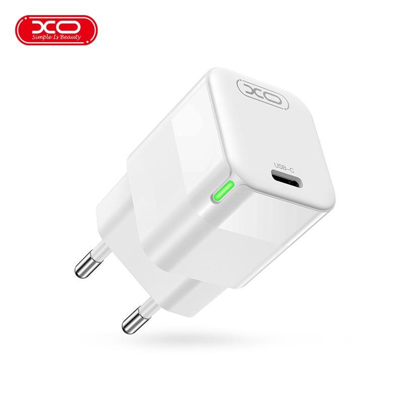 XO CE06 PD 30W gyorstöltő (Fehér) – GaN technológia, LED kijelzős
