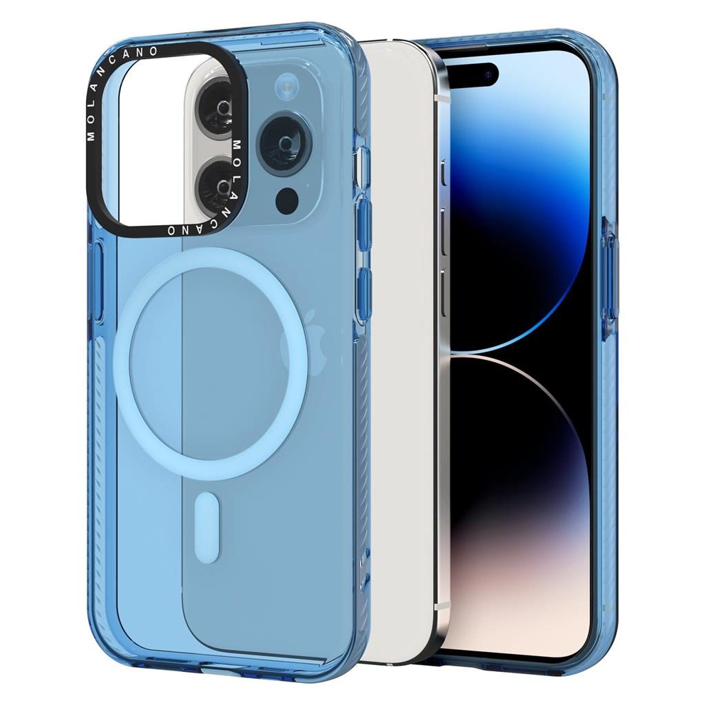 Apple iPhone 12 / iPhone 12 Pro MOLAN CANO rainbow TPU MAGSAFE hátlap tok (Kék)