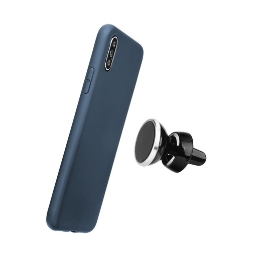 Xiaomi Redmi Note 13 5G liquid silicone mágneses autós tartó kompatibilis hátlap tok (Kék)