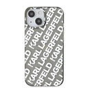 Apple iPhone 15 Karl Lagerfeld IML Electroplated Repeated Logo tok (Ezüst) – KLHCP15SHKFOEMS
