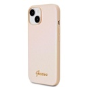Apple iPhone 15 Guess PU Leather Iridescent Metal Script tok (Arany) - GUHCP15SPSAIRSD