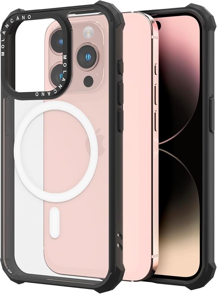 Apple iPhone 16 Plus MOLAN CANO HN7 Magsafe strapabíró hátlap tok (Fekete)