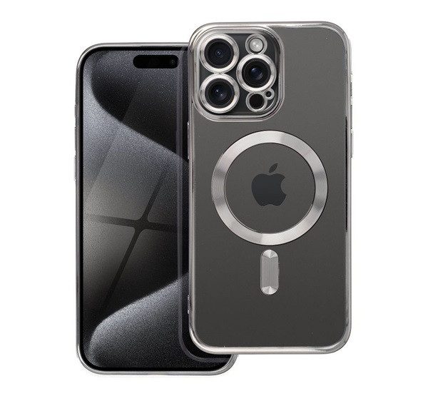 Apple iPhone 15 Pro Color Chrome Magsafe hátlap tok (Ezüst)