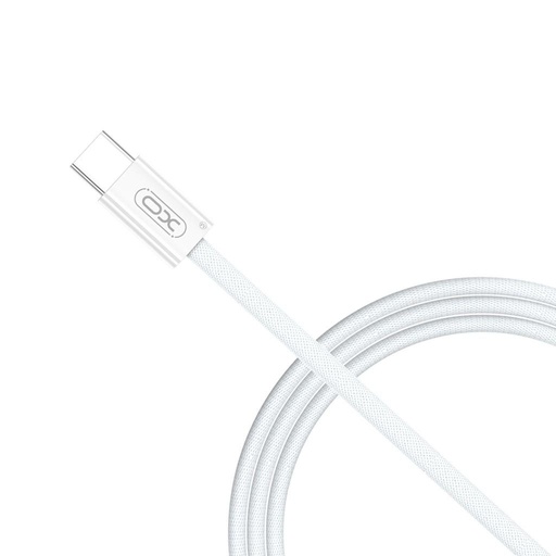 XO NB-Q260A USB-C–USB-C adatkábel (Fehér) – 1 m, 60W, fonott kivitel