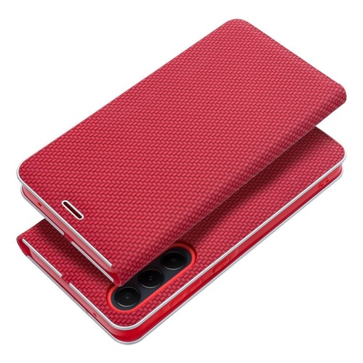 Xiaomi Redmi Note 14 5G Lunca carbon notesz tok (Piros)