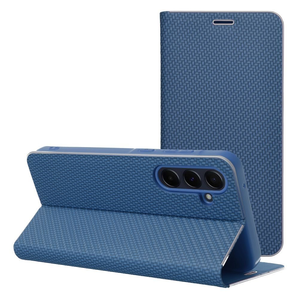 Xiaomi Redmi Note 14 Pro 5G / Redmi Note 14 Pro Plus 5G Lunca carbon notesz tok (Kék)