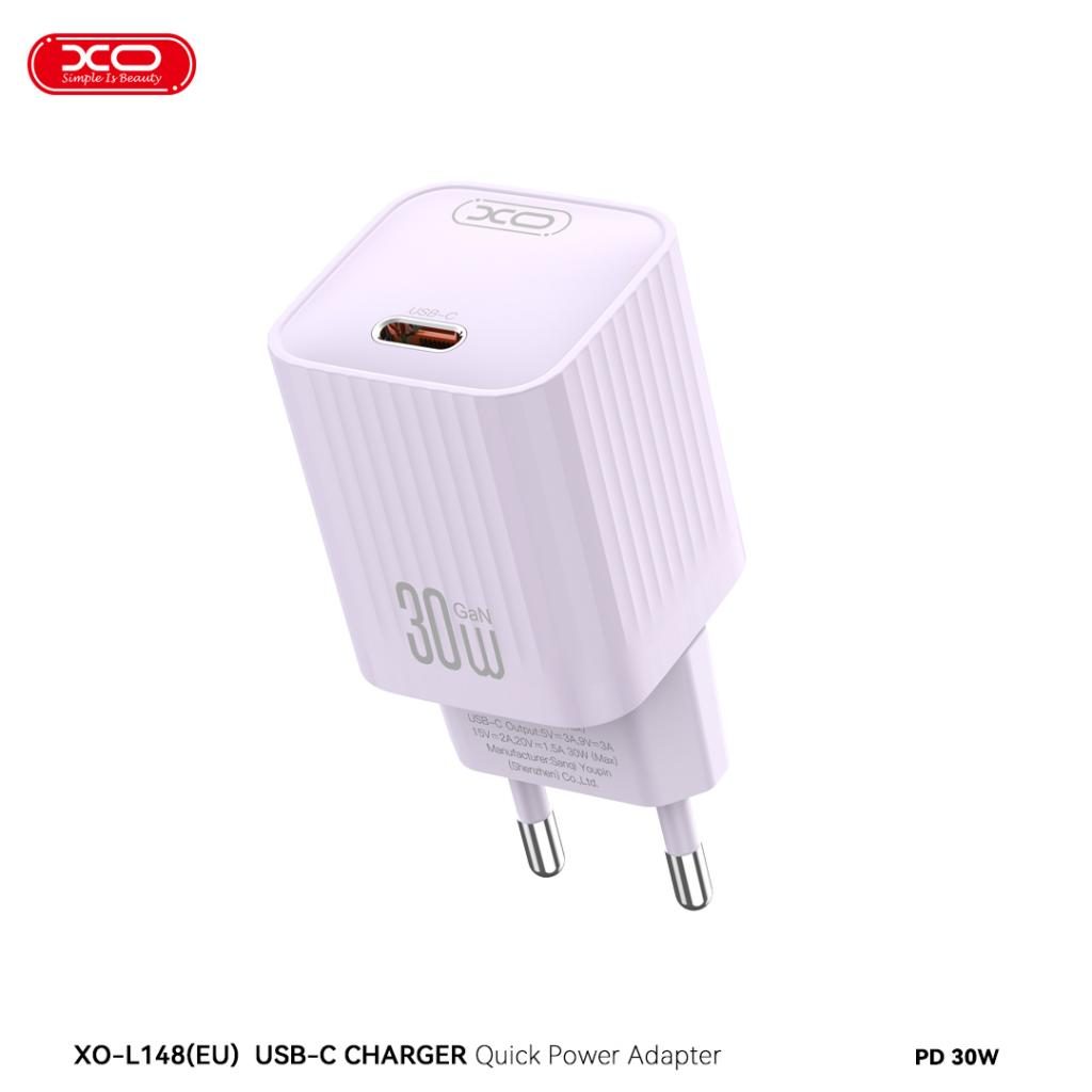 XO L148 PD 30W gyorstöltő (Lila) – USB-C csatlakozó