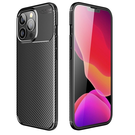 Samsung Galaxy S24FE carbon fiber szilikon hátlap tok (Fekete)