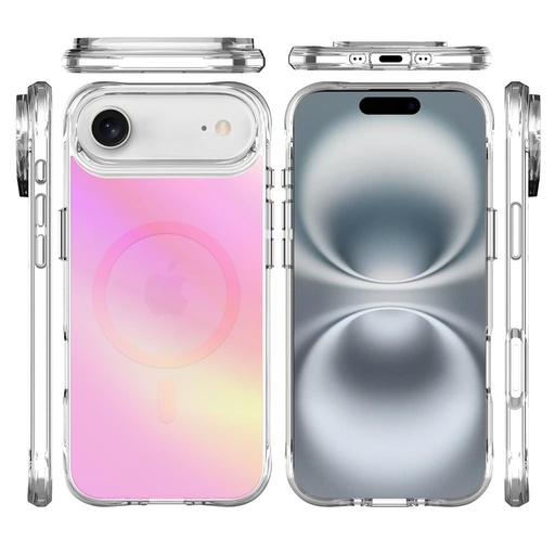Apple iPhone 17 Air TOKO Pure rainbow magsafe hátlap tok (Rózsaszín)