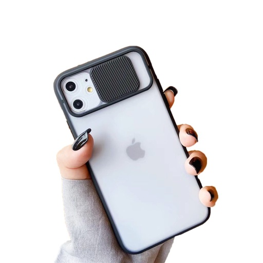 Samsung Galaxy A22 5G kameravédő szilikon bumper hátlap tok, (Fekete)