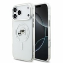 Apple iPhone 18 Pro Max Karl Lagerfeld IML and Choupette Heads Metal Frame MagSafe védőtok (Fehér)