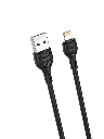 XO NB200 USB-A - Lightning adat- és töltőkábel (Fekete) - 2m, 2.1A