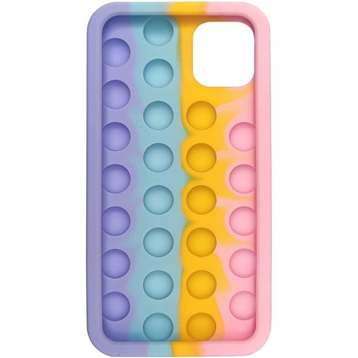 Samsung Galaxy A72 4G/A72 5G push bubble hátlap tok, (pink-sárga-kék-lila)