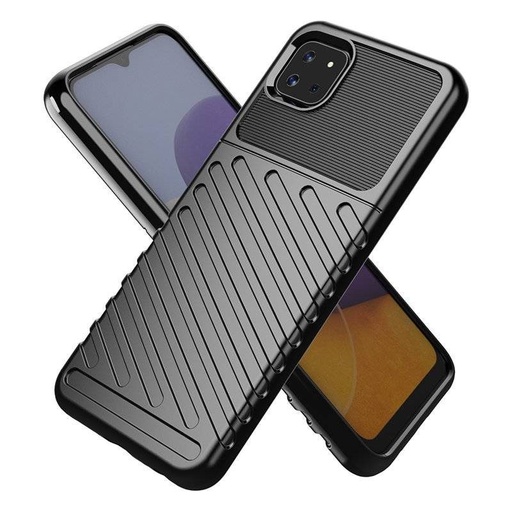 Samsung Galaxy A22 5G thunder hátlap tok, (Fekete)