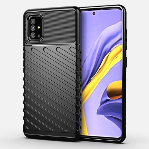 Samsung Galaxy A51 thunder hátlap tok, (Fekete)