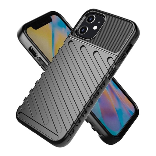 Apple iPhone 12 Mini thunder hátlap tok, (Fekete)
