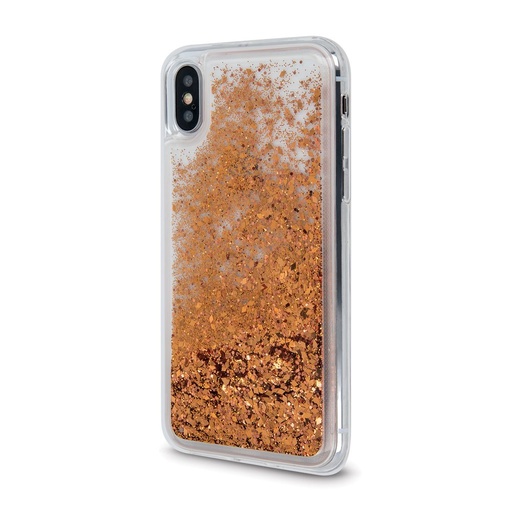 Samsung Galaxy A32 5G folyékony glitter hátlap tok (Arany)