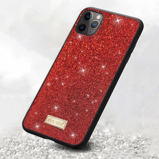 Samsung Galaxy S21 Ultra SULADA dazzling glitter hátlap tok, (Piros)