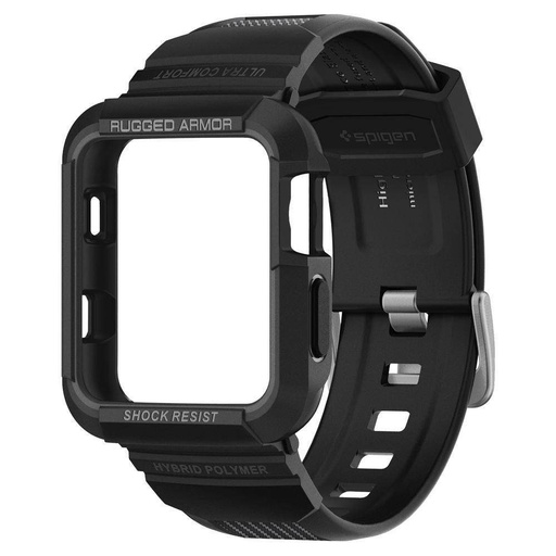 Apple Watch Series 1/2/3/4/5/6(42/44mm) Spigen rugged armor pro szíj, fekete