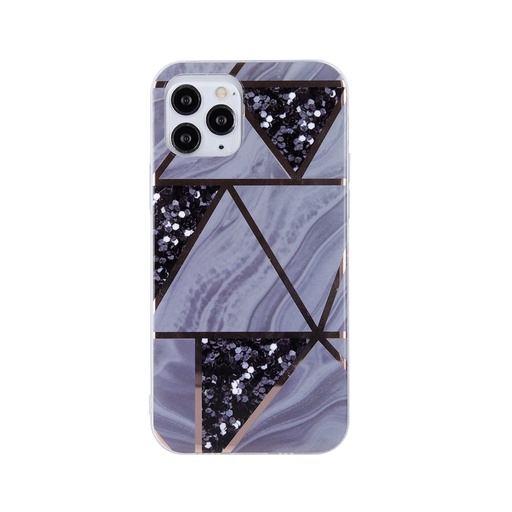 Samsung Galaxy A22 4G geometric marmur hátlap tok (Grafit)