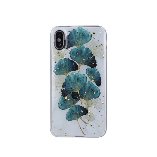 Samsung Galaxy A51 gold glam hátlap tok (Levelek)