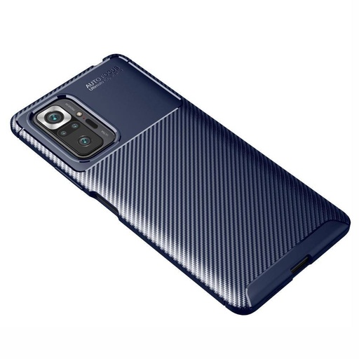 Xiaomi Redmi Note 10 4G/Redmi Note 10S carbon fiber szilikon hátlap tok, (Kék)