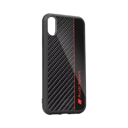 Huawei P30 Pro AUDI carbon fibre prémium hátlap tok, (Fekete) - AUS-TPUPCP30P-R8/D1-BK