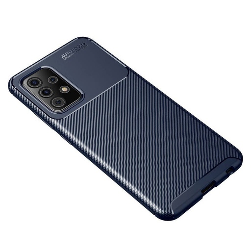 Samsung Galaxy A72 4G/A72 5G carbon fiber szilikon hátlap tok, (Kék)
