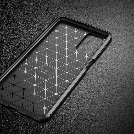 Samsung Galaxy A32 5G carbon fiber szilikon hátlap tok, (Kék)