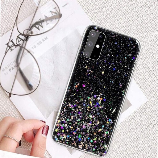 Apple iPhone 11 sequins glue glitter csillogós szilikon hátlap tok (Fekete)