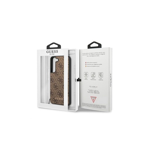 Samsung Galaxy S22 5G Guess 4G Charms tok (Barna) - GUHCS22SGF4GBR