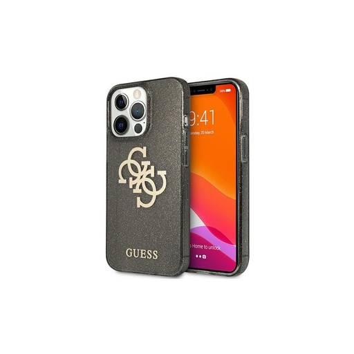 Apple iPhone 13 mini Guess TPU Big 4G Full Glitter tok (Fekete) – GUHCP13SPCUGL4GBK