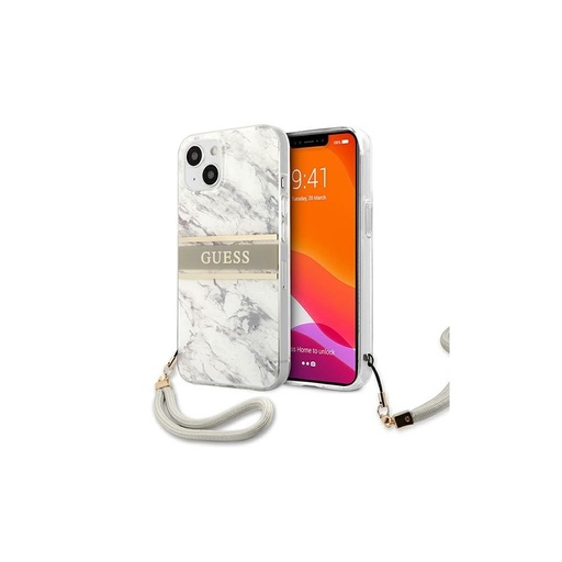 Apple iPhone 13 mini Guess TPU Marble Stripe tok (Szürke) – GUHCP13SKMABGR