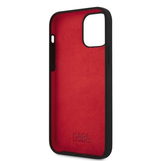 Apple iPhone 12 / iPhone 12 Pro Karl Lagerfeld Choupette Head tok (Fekete - KLHCP12MSLCHBK)