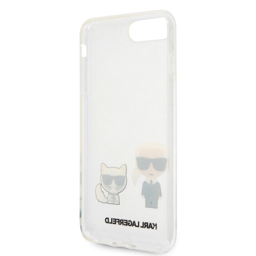 Apple iPhone 7/8 Plus Karl Lagerfeld Glitter Signature tok (Átlátszó) – KLHCI8LCKTR