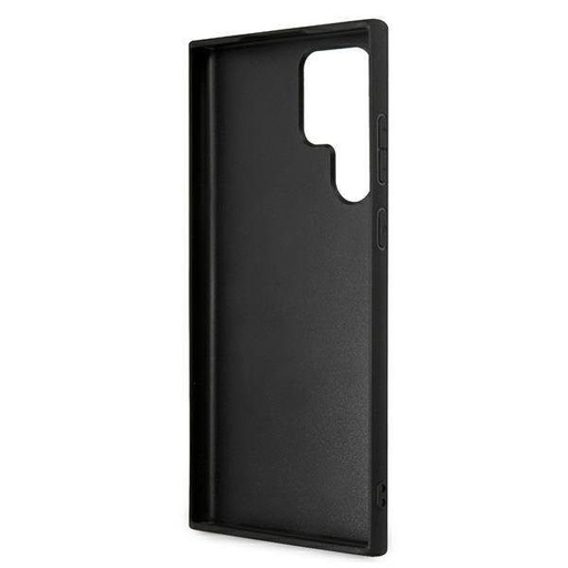 Samsung Galaxy S22 Ultra Karl Lagerfeld PU Saffiano Karl Head tok (Ezüst) – KLHCS22LSAKHSL