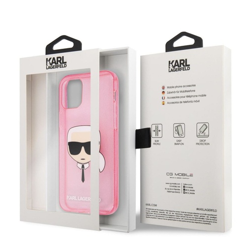 Apple iPhone 13 Karl Lagerfeld Karl Glitter tok (Rózsaszín) – KLHCP13MKHTUGLP