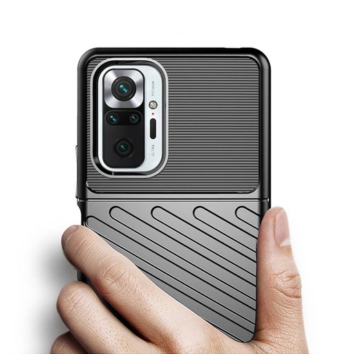 Samsung Galaxy A12 thunder hátlap tok (Fekete)