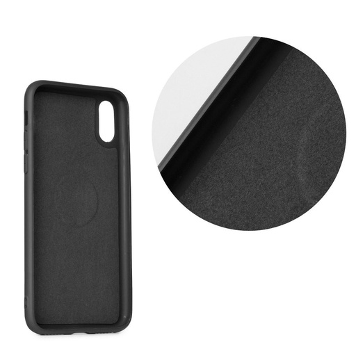 Xiaomi Redmi 10 liquid silicone mágneses autós tartó kompatibilis hátlap tok, (Fekete)