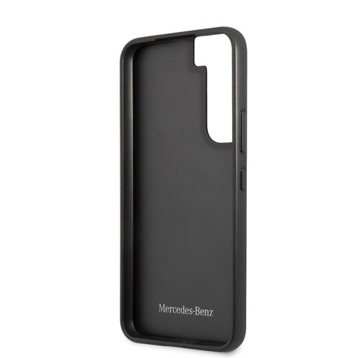 Samsung Galaxy S22 Plus Mercedes steppelt bőr hátlap tok (Fekete) - MEHCS22MPSQBK
