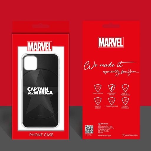 Apple iPhone 12 Pro Max (6.7) Captain America 024 hátlap tok, fekete