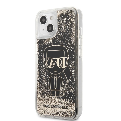 Apple iPhone 13 Karl Lagerfeld Liquid Glitter Gatsby tok (Fekete) – KLHCP13MLGGKBK
